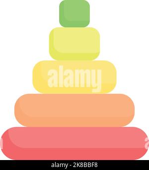 Pyramid Spielzeug Symbol Cartoon Vektor. Kindergeschäft. Spielzeugregal Stock Vektor