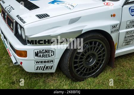 Lancia Delta Integrale. Hoghton Tower Classic Car Show 2022. Stockfoto