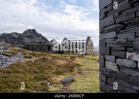 Dinorwic Slate Quarry, zwischen den Dörfern Dinorwig und Llanberis, Snowdonia, Nordwales, Großbritannien. Stockfoto