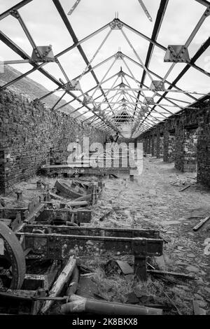 Dinorwic Slate Quarry, zwischen den Dörfern Dinorwig und Llanberis, Snowdonia, Nordwales, Großbritannien. Stockfoto