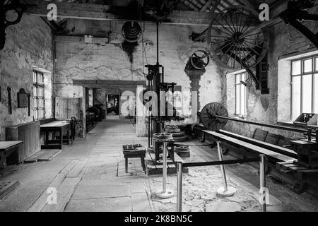 Das National Slate Museum befindet sich unterhalb des Dinorwic Slate Quarry zwischen den Dörfern Dinorwig und Llanberis, Snowdonia, North Wales, Großbritannien Stockfoto