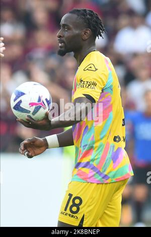 Salerno, Italien. 22. Oktober 2022. M'Bala Nzola von Spezia Calcio während der Serie Ein Spiel zwischen US Salernitana 1919 und Spezia Calcio im Stadio Arechi Credit: Independent Photo Agency/Alamy Live News Stockfoto