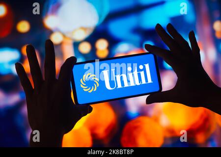 Brasilien. 22. Oktober 2022. In dieser Abbildung wird das Logo der Unitil Corporation auf einem Smartphone-Bildschirm angezeigt. Kredit: SOPA Images Limited/Alamy Live Nachrichten Stockfoto