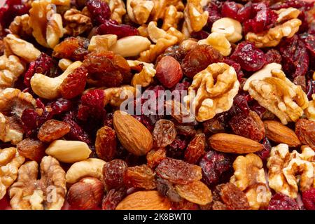 Mischung aus Obst und Nüssen Stockfoto