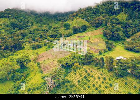 Luftaufnahme von Boquete in der Provinz Chiriqui im Westen Panamas. Stockfoto