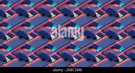 Farbige geometrische Formen, abstrakt dekorative nahtlose Textur Muster Hintergrund Stockfoto