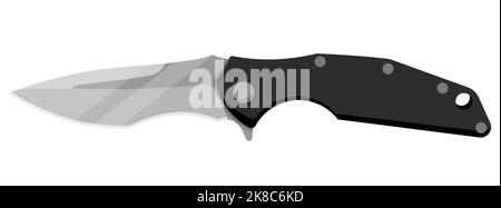 Jackmesser. Niedliches Jackmesser auf weißem Hintergrund isoliert. Vektorgrafik Stock Vektor