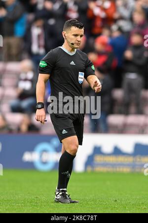 Edinburgh, Schottland, 22.. Oktober 2022. Während des Cinch Premiership Spiels im Tynecastle Park, Edinburgh. Bildnachweis sollte lauten: Neil Hanna / Sportimage Stockfoto