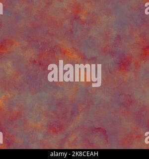 Abstrakte Aquarell Herbstfarben Hintergrund. Handgezeichnete orangefarbene Flecken und Spritzer mit nahtlosem Muster. Aquarell farbenfrohe Textur. Drucken für Stockfoto