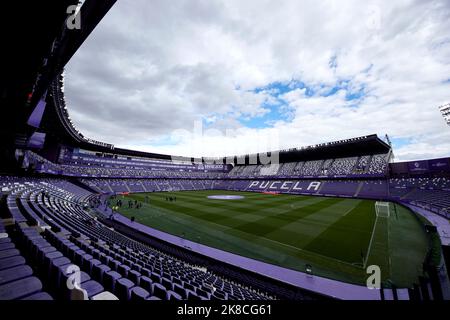 VALLADOLID, SPANIEN - 22. OKTOBER: Generalansicht von Jose Zorrilla vor dem Spiel der La Liga Santander zwischen Real Valladolid und Real Sociedad am 22. Oktober 2022 in Jose Zorrilla in Valladolid, Spanien. Quelle: Ricardo Larreina/AFLO/Alamy Live News Stockfoto