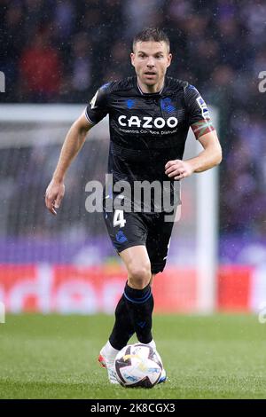 VALLADOLID, SPANIEN - 22. OKTOBER: Asier Illarramendi von Real Sociedad im Einsatz während des La Liga Santander-Spiels zwischen Real Valladolid und Real Sociedad am 22. Oktober 2022 in Jose Zorrilla in Valladolid, Spanien. Quelle: Ricardo Larreina/AFLO/Alamy Live News Stockfoto