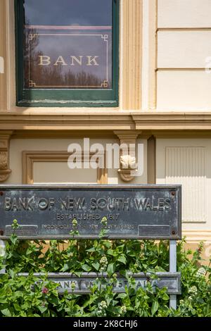 Millthorpe historisches Dorf in New South Wales, ehemalige Bank of New South Wales jetzt ein Gästehaus, Dorfzentrum, NSW, Australien Stockfoto