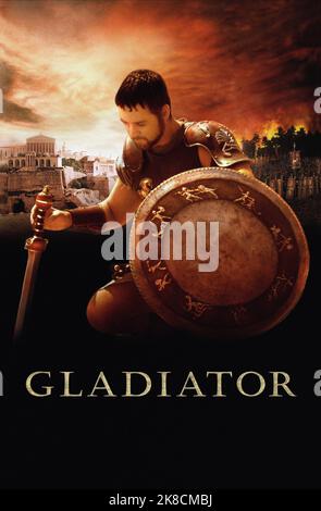 Russell Crowe Poster Film: Gladiator (USA/UK 2000) Charaktere: Maximus Regie: Ridley Scott 01 May 2000 **WARNUNG** Dieses Foto ist nur für redaktionelle Zwecke bestimmt und unterliegt dem Copyright von DREAMWORKS und/oder des Fotografen, der von der Film- oder Produktionsfirma beauftragt wurde, und kann nur von Publikationen im Zusammenhang mit der Bewerbung des oben genannten Films reproduziert werden. Eine obligatorische Gutschrift an DREAMWORKS ist erforderlich. Der Fotograf sollte auch bei Bekanntwerden des Fotos gutgeschrieben werden. Ohne schriftliche Genehmigung der Film Company kann keine kommerzielle Nutzung gewährt werden. Stockfoto
