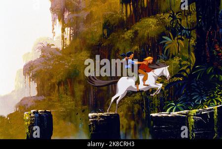 Tulio, Miguel & Altivo Film: The Road To El Dorado (2000) Charaktere: Tulio,Miguel & Regie: Bibo Bergeron & will Finn 31 March 2000 **WARNUNG** Dieses Foto ist nur für redaktionelle Verwendung bestimmt und unterliegt dem Copyright von DREAMWORKS und/oder des Fotografen, der von der Film- oder Produktionsfirma beauftragt wurde, und kann nur durch Publikationen im Zusammenhang mit der Bewerbung des oben genannten Films reproduziert werden. Eine obligatorische Gutschrift an DREAMWORKS ist erforderlich. Der Fotograf sollte auch bei Bekanntwerden des Fotos gutgeschrieben werden. Ohne schriftliche Genehmigung der Film Company kann keine kommerzielle Nutzung gewährt werden. Stockfoto