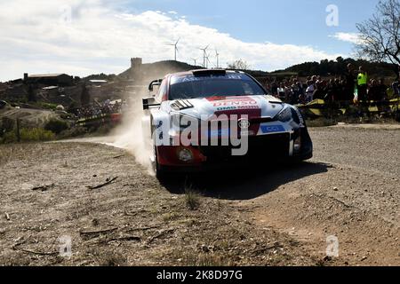 Katalonien, Spanien. 22. Oktober 2022. Sebastien Ogier, Benjamin Veillas, TOYOTA GAZOO RACING Credit: Independent Photo Agency/Alamy Live News Stockfoto