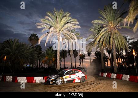 Katalonien, Spanien. 22. Oktober 2022. Sebastien Ogier, Benjamin Veillas, TOYOTA GAZOO RACING Credit: Independent Photo Agency/Alamy Live News Stockfoto