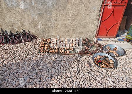 Fisch im Dorf auf der Insel Fadiouth, Senegal Stockfoto