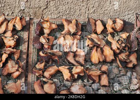 Fisch im Dorf auf der Insel Fadiouth, Senegal Stockfoto