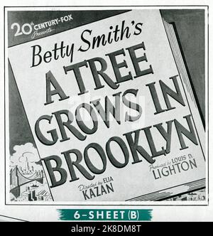 DOROTHY McGuire JOAN BLONDLL JAMES DUNN LLOYD NOLAN PEGGY ANN GARNER und TED DONALDSON in A TREE GROWS IN BROOKLYN 1945 Regie ELIA KAZAN Roman Betty Smith Musik Alfred Newman Produzent Louis D. Lightton Twentieth Century Fox Stockfoto