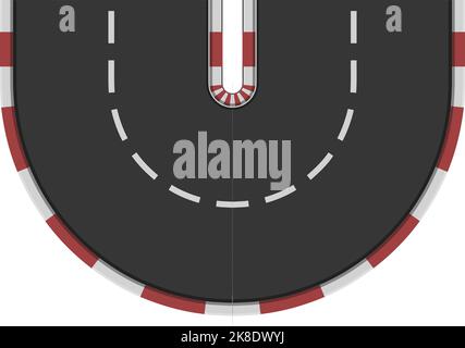Kart-Rennbahn-Symbol Cartoon-Vektor. Autorennen. Straßenformel Stock Vektor