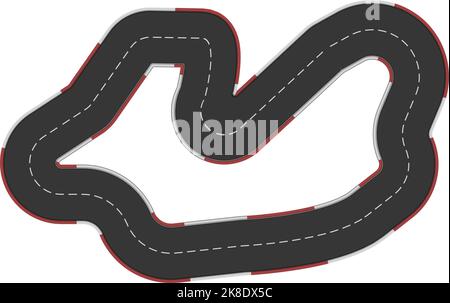 Cartoon-Vektor des Rennstrecken-Symbols starten. Circuit Race. Track Road Stock Vektor