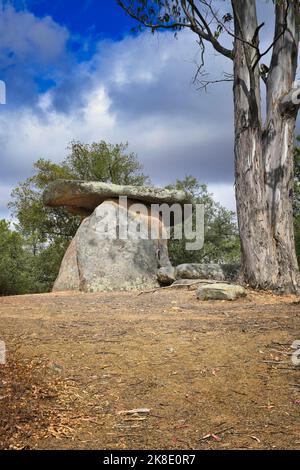 Megalithdolmen, Barbacena, Elvas, Alentejo, Portugal Stockfoto