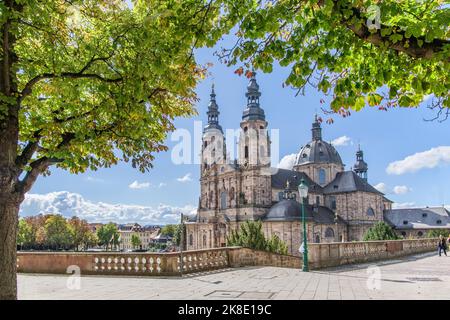 Kathedrale St. Salvator, Fulda, Fulda, Rhön, Osthessen, Hessen, Deutschland Stockfoto