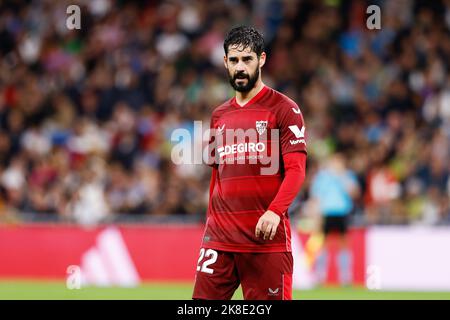 Francisco Alarcon 'isco' des FC Sevilla während des Fußballspiels der spanischen Meisterschaft La Liga zwischen Real Madrid und dem FC Sevilla am 22. Oktober 2022 im Santiago Bernabeu Stadion in Madrid, Spanien - Foto: Oscar J Barroso/DPPI/LiveMedia Stockfoto