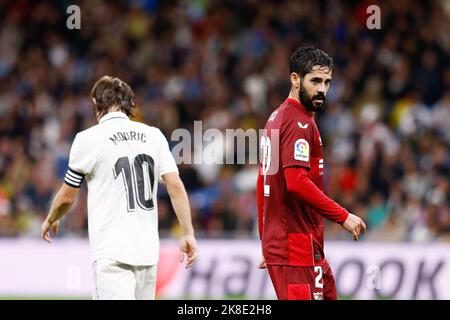 Francisco Alarcon 'isco' des FC Sevilla während des Fußballspiels der spanischen Meisterschaft La Liga zwischen Real Madrid und dem FC Sevilla am 22. Oktober 2022 im Santiago Bernabeu Stadion in Madrid, Spanien - Foto: Oscar J Barroso/DPPI/LiveMedia Stockfoto