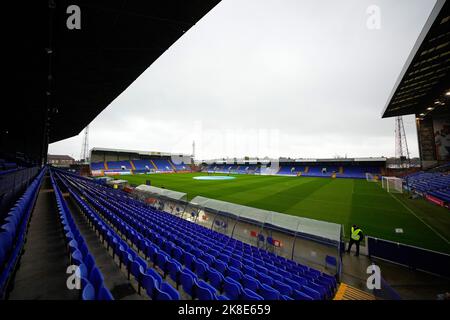 Liverpool, Großbritannien. 23. Oktober 2022. Liverpool, England, Oktober 23. 2022: Der Prenton Park-Platz vor dem Barclays Womens Super League Fußballspiel zwischen Liverpool und Arsenal im Prenton Park in Liverpool, England. (James Whitehead/SPP) Quelle: SPP Sport Press Foto. /Alamy Live News Stockfoto