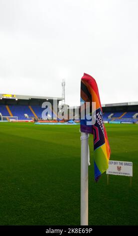 Liverpool, Großbritannien. 23. Oktober 2022. Liverpool, England, Oktober 23. 2022: Der Prenton Park-Platz vor dem Barclays Womens Super League Fußballspiel zwischen Liverpool und Arsenal im Prenton Park in Liverpool, England. (James Whitehead/SPP) Quelle: SPP Sport Press Foto. /Alamy Live News Stockfoto