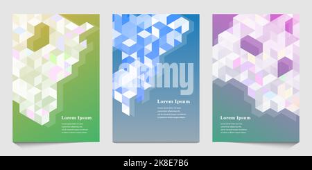 Abstraktes nahtloses Liniendreieck, geometrischer Texturhintergrund, Polygonmuster-Set, Netzwerkkonzept Stockfoto