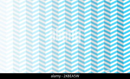 Geometrische, grafische und schräge hellblaue Linien auf Weiß mit 3D und Lichteffekt, verblassen zu Weiß. Abstrakter Musterhintergrund in 4K Auflösung. Stockfoto