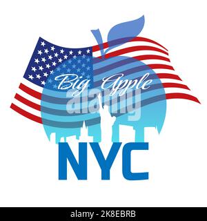 Big Apple New york City Emblem Stock Vektor