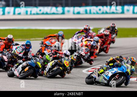 23.. Oktober 2022; Sepang International Circuit, Sepang, MALAYSIA: MotoGP von Malaysia, Renntag: Start des Rennens beim malaysischen MotoGP Stockfoto