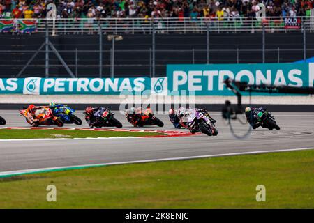 23.. Oktober 2022; Sepang International Circuit, Sepang, MALAYSIA: MotoGP von Malaysia, Renntag: Start des Rennens beim malaysischen MotoGP Stockfoto