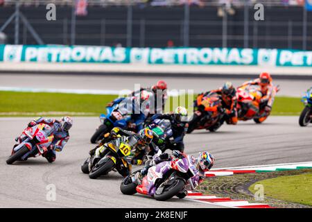 23.. Oktober 2022; Sepang International Circuit, Sepang, MALAYSIA: MotoGP von Malaysia, Renntag: Start des Rennens beim malaysischen MotoGP Stockfoto