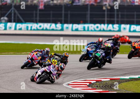 23.. Oktober 2022; Sepang International Circuit, Sepang, MALAYSIA: MotoGP von Malaysia, Renntag: Start des Rennens beim malaysischen MotoGP Stockfoto