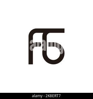 Vektor des geometrischen Logos der einfachen Schleife mit dem Buchstaben fg Stock Vektor