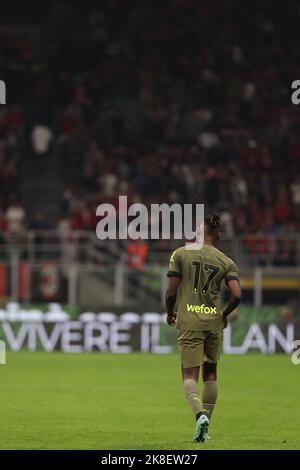 Rafael Leao von AC Mailand während des Fußballspiels der Serie A 2022/23 zwischen AC Mailand und AC Monza im Giuseppe Meazza Stadium, Mailand, Italien am 22. Oktober Stockfoto