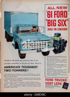 Vintage 10. Februar 1961 'Life' Magazine Anzeige, USA Stockfoto