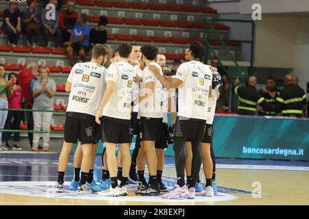 PalaSerradimigni, Sassari, Italien, 23. Oktober 2022, Dolomiti Energia Trentino während der Banco di Sardegna Sassari gegen Dolomiti Energia Trentino - Italienische Basketball A Serie Championship Stockfoto