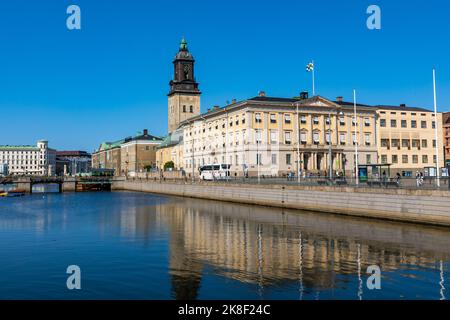 Göteborg in Schweden. Luftaufnahme des Bezirks Haga und der Altstadt. Göteborg ist die 2. größte Stadt Schwedens. Stockfoto