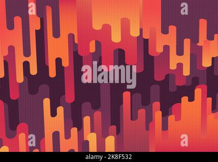 Abstraktes Halbton-Design dekorativ mit Doodle Kunstwerk abgerundeten Linien Stil Dekoration Vorlage. Wiederholen Sie den Hintergrund des Vorlagenmusters für Design-Grafiken. Stock Vektor