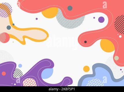 Abstrakte Doodle Kunstwerk Design dekorative Vorlage mit bunten Stil Kunstwerk. Überlappendes Vorlagendesign mit freihändem Zeichenhintergrund. Stock Vektor