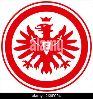 Frankfurt am Main, Deutschland - 10.23.2022 Logo des deutschen Fußballvereins Eintracht Frankfurt. Vektorbild Stock Vektor