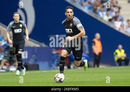 Barcelona, Spanien. 23. Oktober 2022. La Liga Spanisches Fußballspiel La Liga Espanyol gegen Elche im RCDE Stadion, Barcelona 23. Oktober 2022 900/Cordon Pressequelle: CORDON PRESS/Alamy Live News Stockfoto