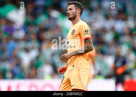 Saul Niguez von Atletico de Madrid während des La Liga-Spiels zwischen Real Betis und Atletico de Madrid spielte am 23. Oktober 2022 im Benito Villamarin-Stadion in Sevilla, Spanien. (Foto von Antonio Pozo / PRESSIN) Stockfoto