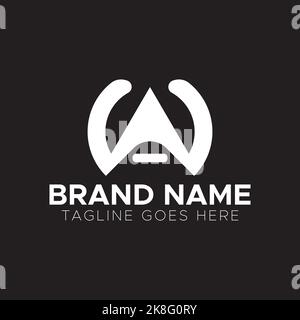 Schreiben Sie Ein Logo-Design. Branding-Identität Corporate Vektor Ein Symbol und Logo. Stock Vektor