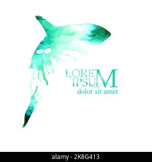 Wal, Killerwal vom Farbkleck. Vektorgrafik Stock Vektor